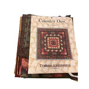VTG 2003 Country Day Wall Quilt Thimbleberries Kit Fabric & Book Lynette Jensen